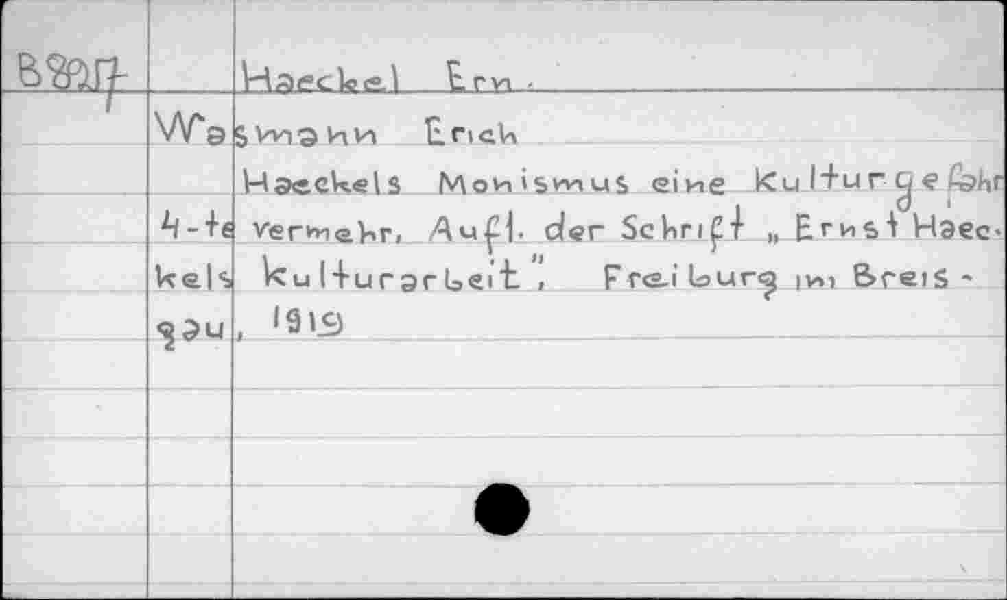 ﻿		Е ГУ! -
	Wiа	jVnShH Erich
		Haeckels Mohîsw!mS eine ku Ни гa ç fohr
		verwiebr, Au^j. d<$r SchnpT », Ernsi Нэес*
	ке|$	Vcu l + urarkei t ,	Fre-iburg im Breis *
		< , '9iÇ)
	2	
		
		
		
		